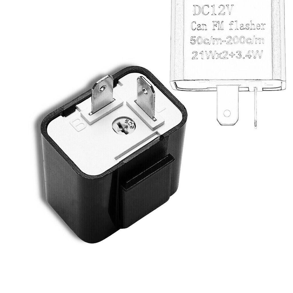 2X Adjustable LED Flasher Relay for Motorcycle (12V)