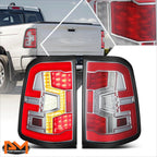 Full LED Light Bar Tail Lights for Ram 1500 (2019–2024) Chrome Housing