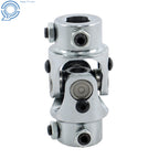 Chrome Steering U Joint Coupler for Universal Vehicles