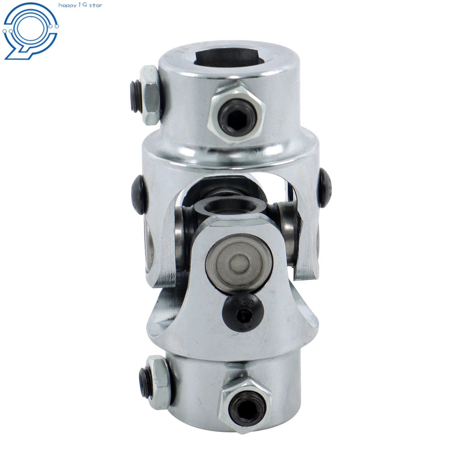 Chrome Steering U Joint Coupler for Universal Vehicles