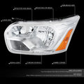 Driver Side Headlight Lamp w/Chrome Housing for Ford Transit 150 250 350 (2015–2023)