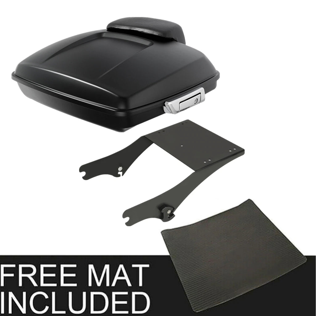 Matt Black Razor Trunk Pad Mount Rack for Harley Touring Road Glide (1997–2008)