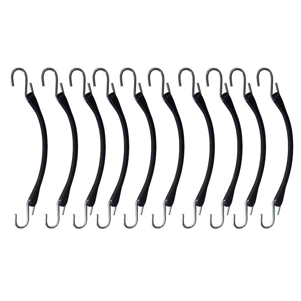 10X Heavy Duty 9" Natural Rubber Bungee Strap Tie Down Cord