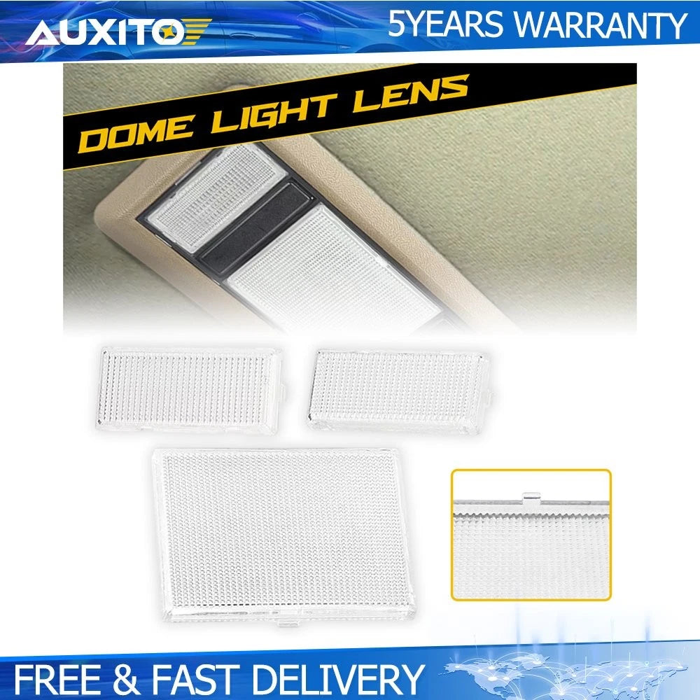 2x Map 1x Dome White LED Interior Light Cover for 88-98 Chevy Silverado/GMC H