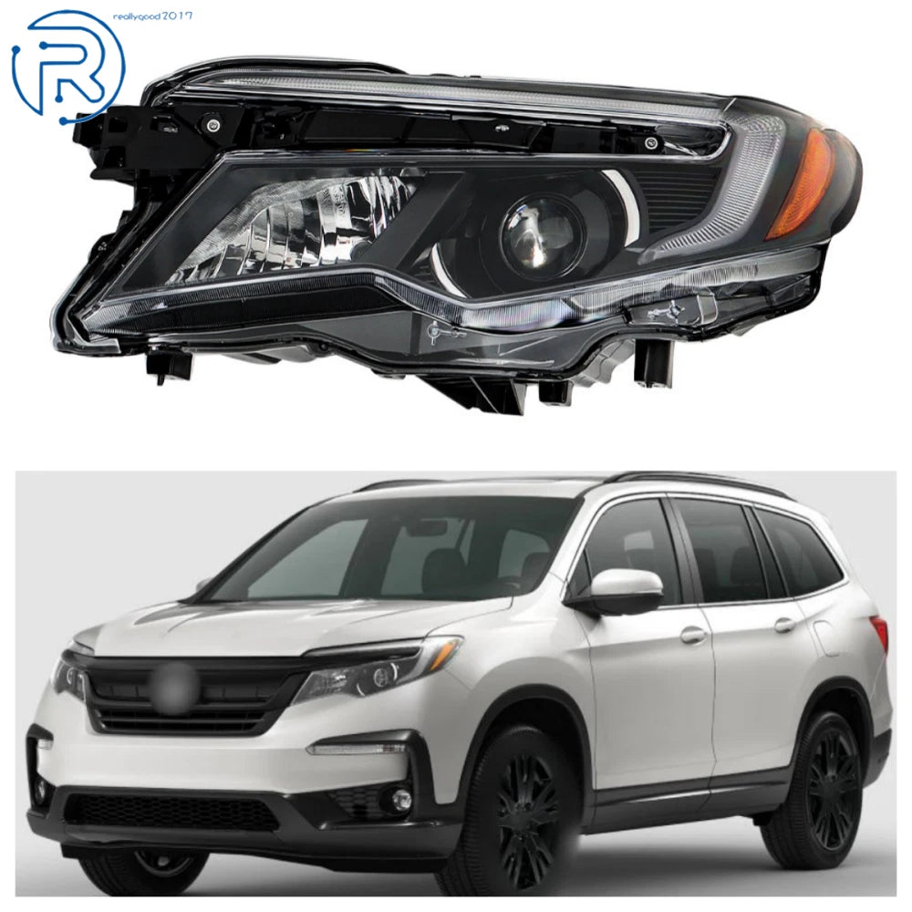Headlight for Honda Pilot (2016–2018) Left Side Halogen w/DRL