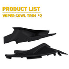 Set of 2 Wiper Cowl Trim End Caps for Honda Civic (2022–2025)