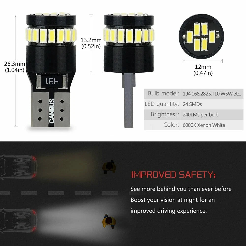 2X LED Interior License Lights Bulb for Make Model (YYYY–YYYY)