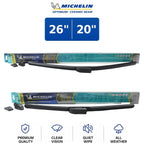 2X Michelin Optimum+ Ceramic Beam Wiper Blades for GX460 (2010–2023)