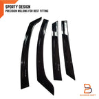 Black Weather Shield Window Visor Rain Guard for BYD Dolphin (2022-2024)