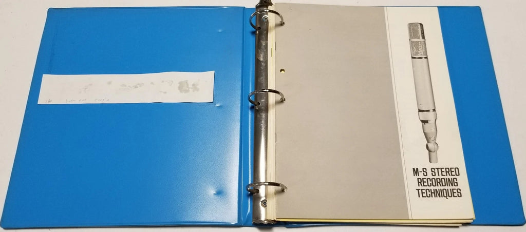 3 Ring Binder Inserts for Fisher Berkeley Ektacom (Norelco, Electro Voice)