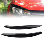 Headlight Eyebrow Cover Trim for VW Polo Mk5 6R 6C (2011-2017) Glossy Black