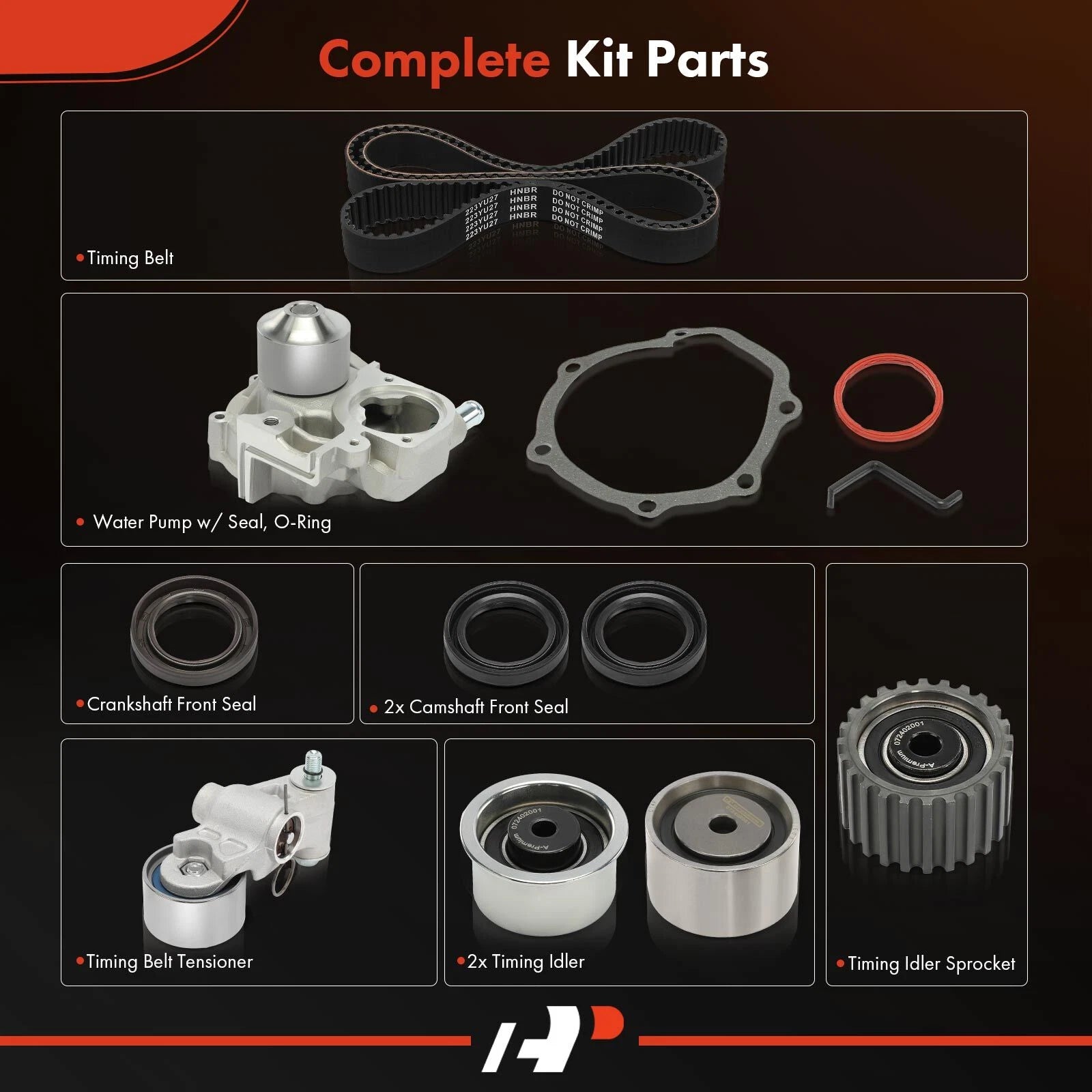 9x Timing Belt & Water Pump Kit for Subaru Outback Legacy (2006–2009)