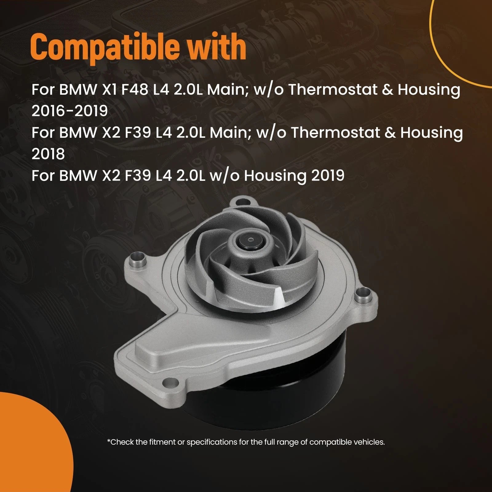 Coolant Water Pump for BMW X2 (2018-2019)