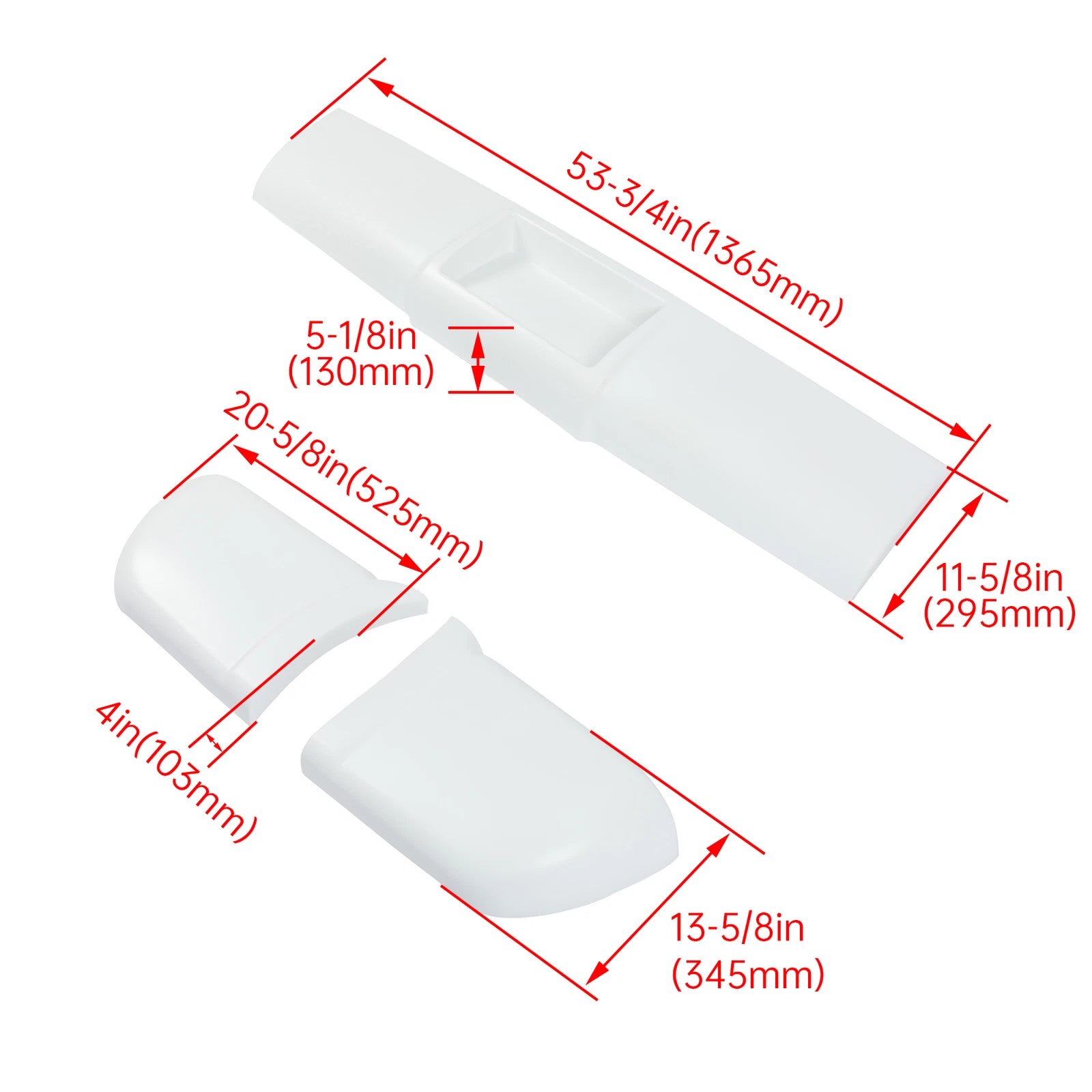 Set of 2 Paintable Rear Bumper Corners for Chevy Blazer (1995–2005)