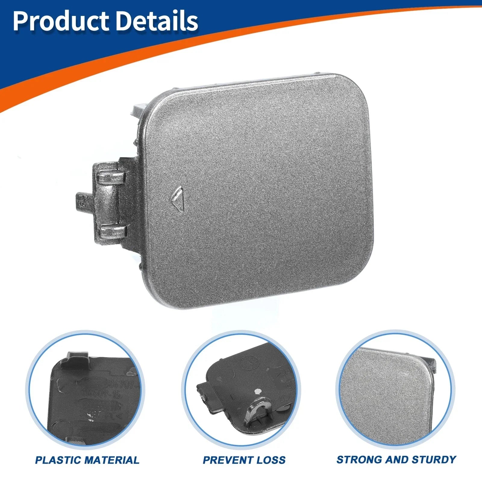 Tow Hook Cover for BMW 528i 535i Gray (2008-2010)