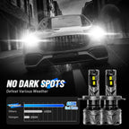 2X H4 9003 LED Headlight Bulbs 240W 50000LM for NOVSIGHT