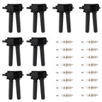 8X Ignition Coil & 16X Spark Plugs for Chrysler Dodge Charger Ram Jeep (2006–2021)
