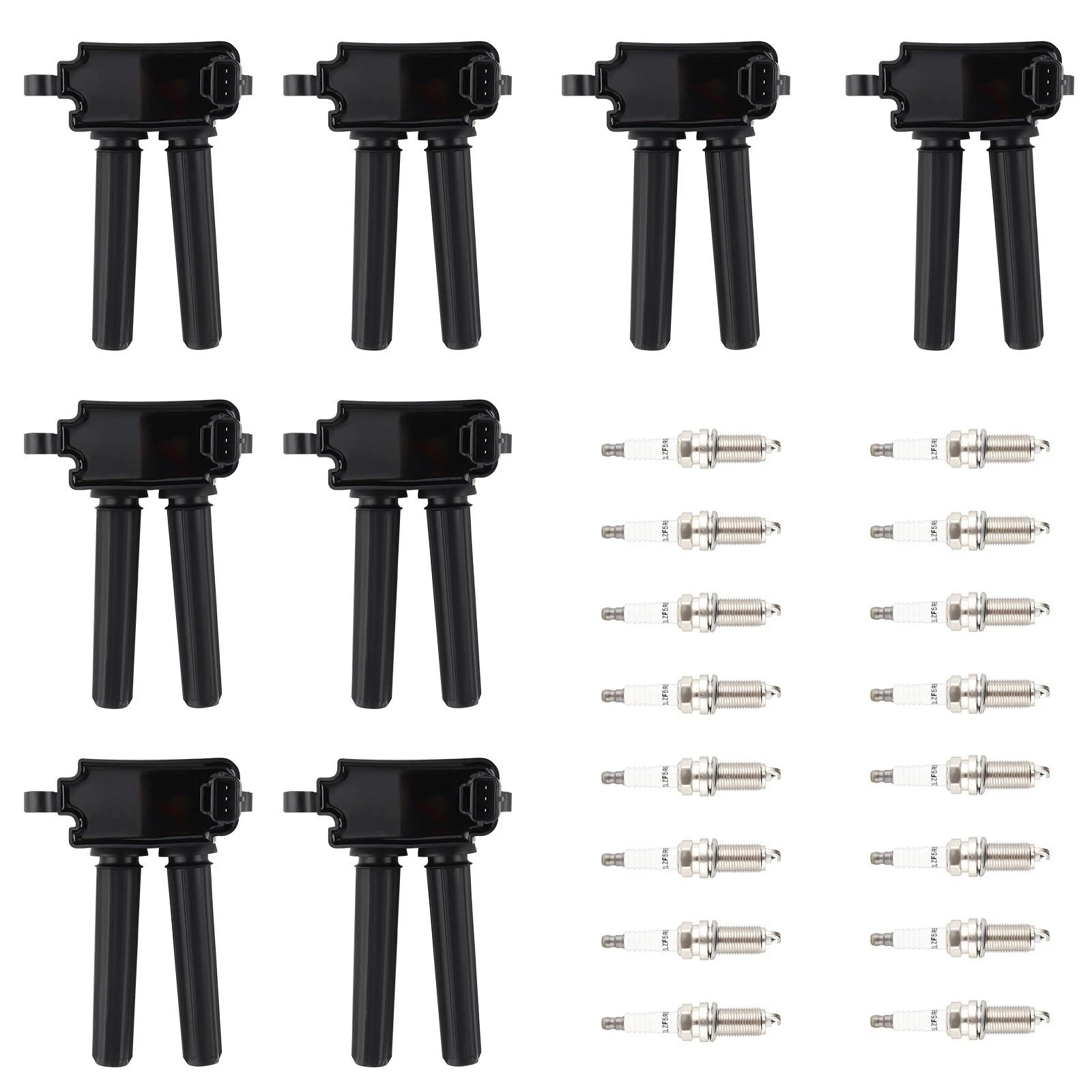 8X Ignition Coil & 16X Spark Plugs for Chrysler Dodge Charger Ram Jeep (2006–2021)