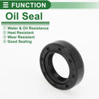 Set of 5 Oil Seal Rotary Shaft Seal NBR Rubber 16x26x7mm