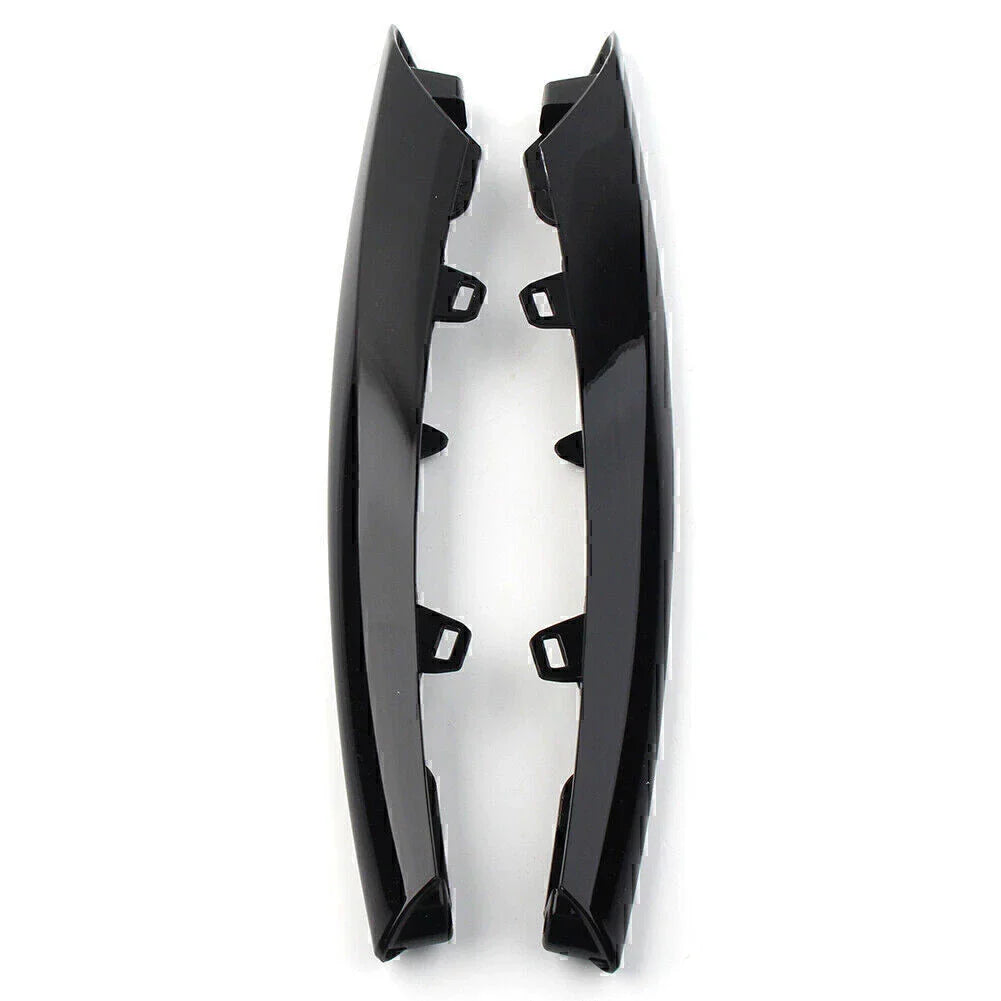 Gloss Black Front Side Grille Bumper Molding Trim for Jaguar XJ (2010-2015)