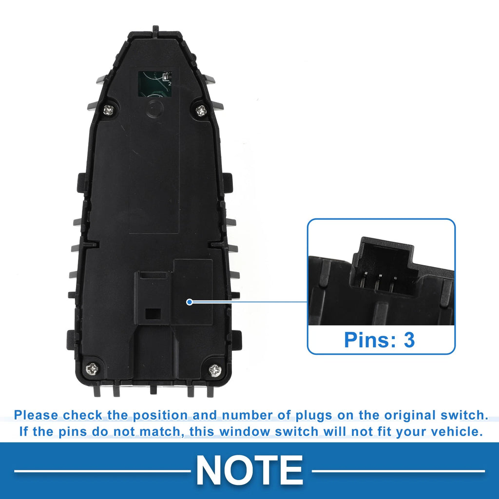 Front Driver Side Power Window Switch for Mercedes-Benz Metris (2017) No. 2059057011