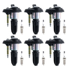 Set of 6 Ignition Coils & Spark Plugs for GM 4.2L Atlas I6 (2002–2009) C1395