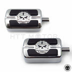 2X Chrome Skull Shift Peg for Harley Davidson Low Rider/Bad Boy (1987–2017)