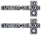Front Fender Custom Deluxe 10 Emblems Pair for 1981–1987 Chevy Pickup