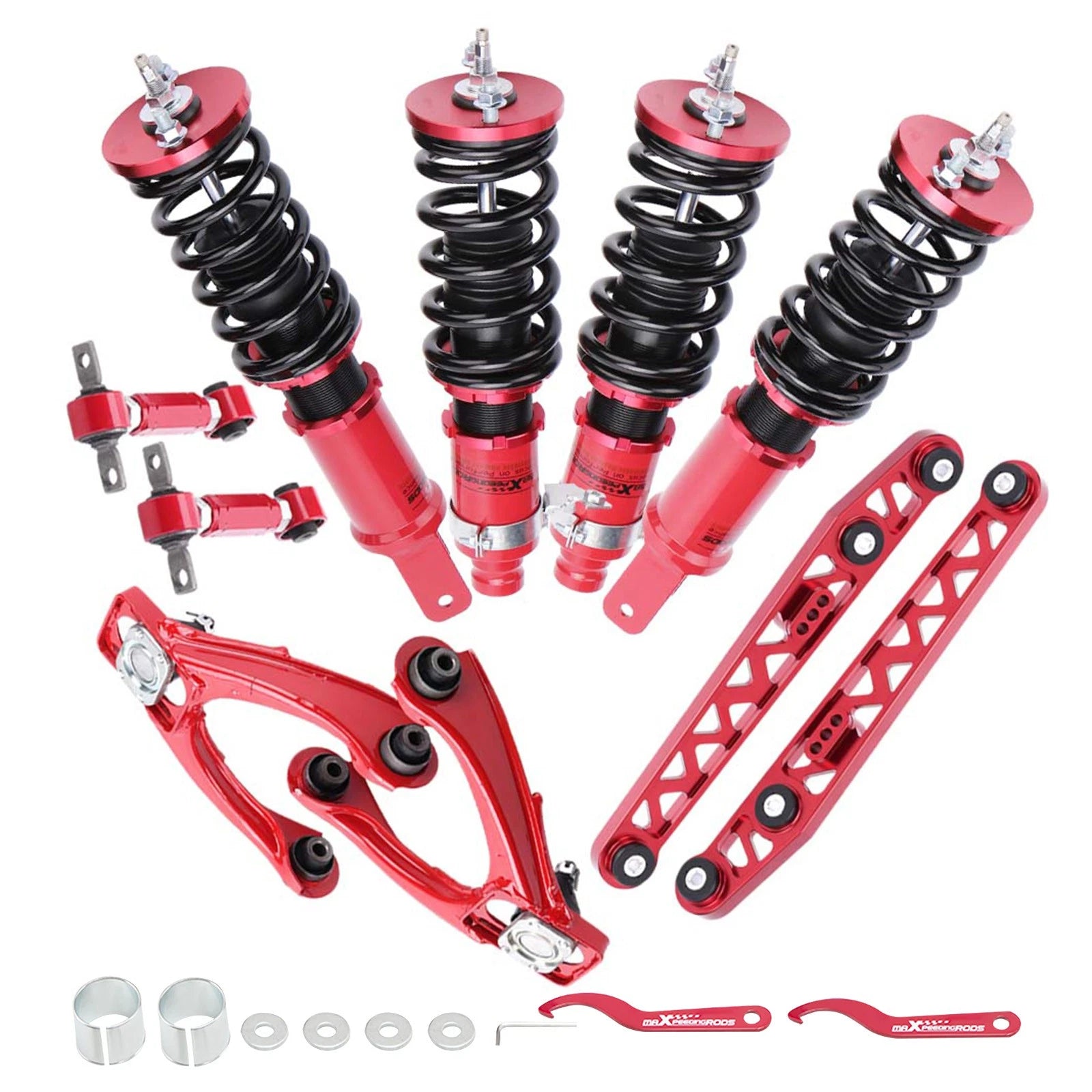 Coilover Strut + 6x Control Arms & Camber Kit for Honda Civic EK EJ EM (1996–2000)