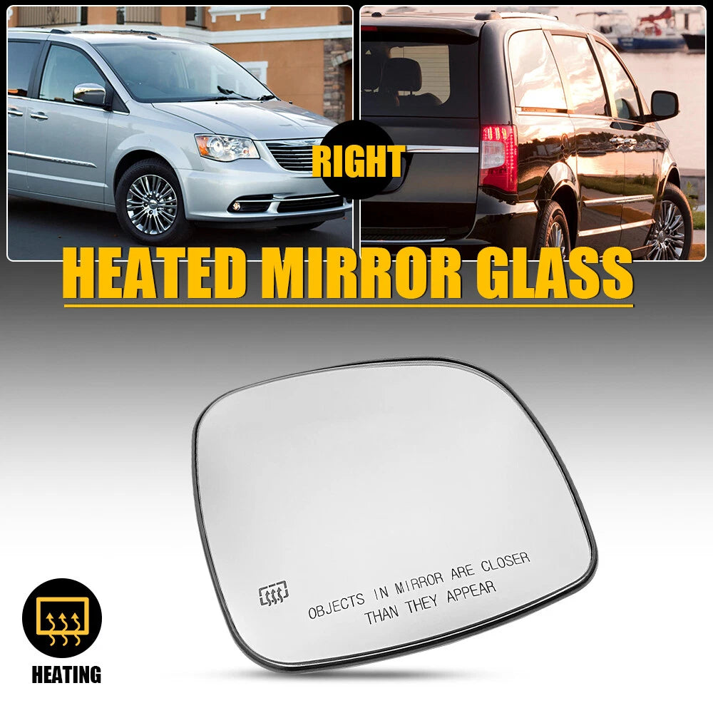 Passenger Side Wing Mirror Glass for Grand Caravan, Town & Country (2008–2020)