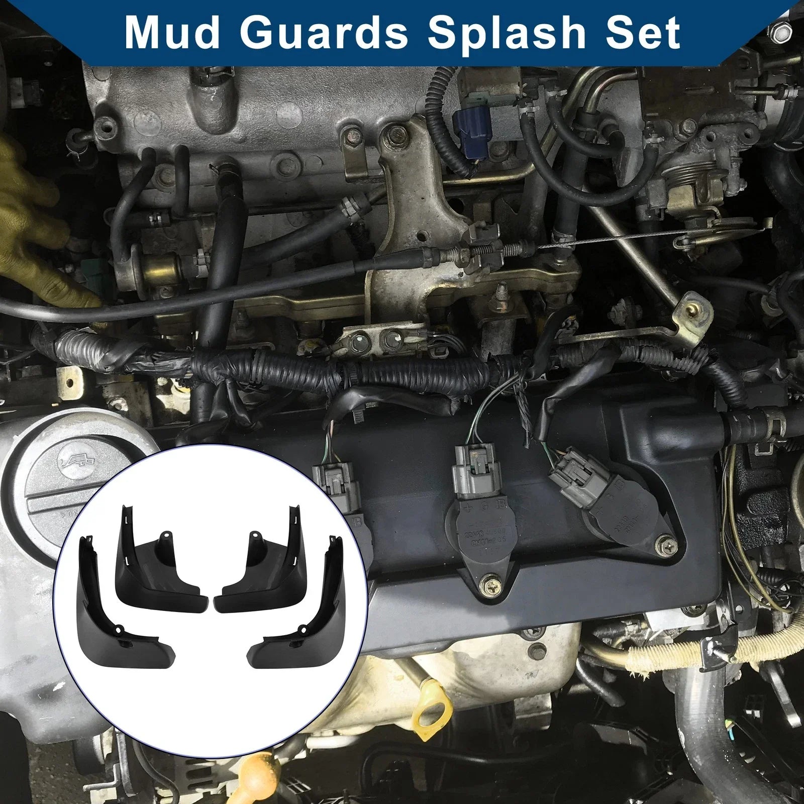 Mud Flaps Splash Guards 1 Set for Mercedes-Benz S Class (2015-2020)