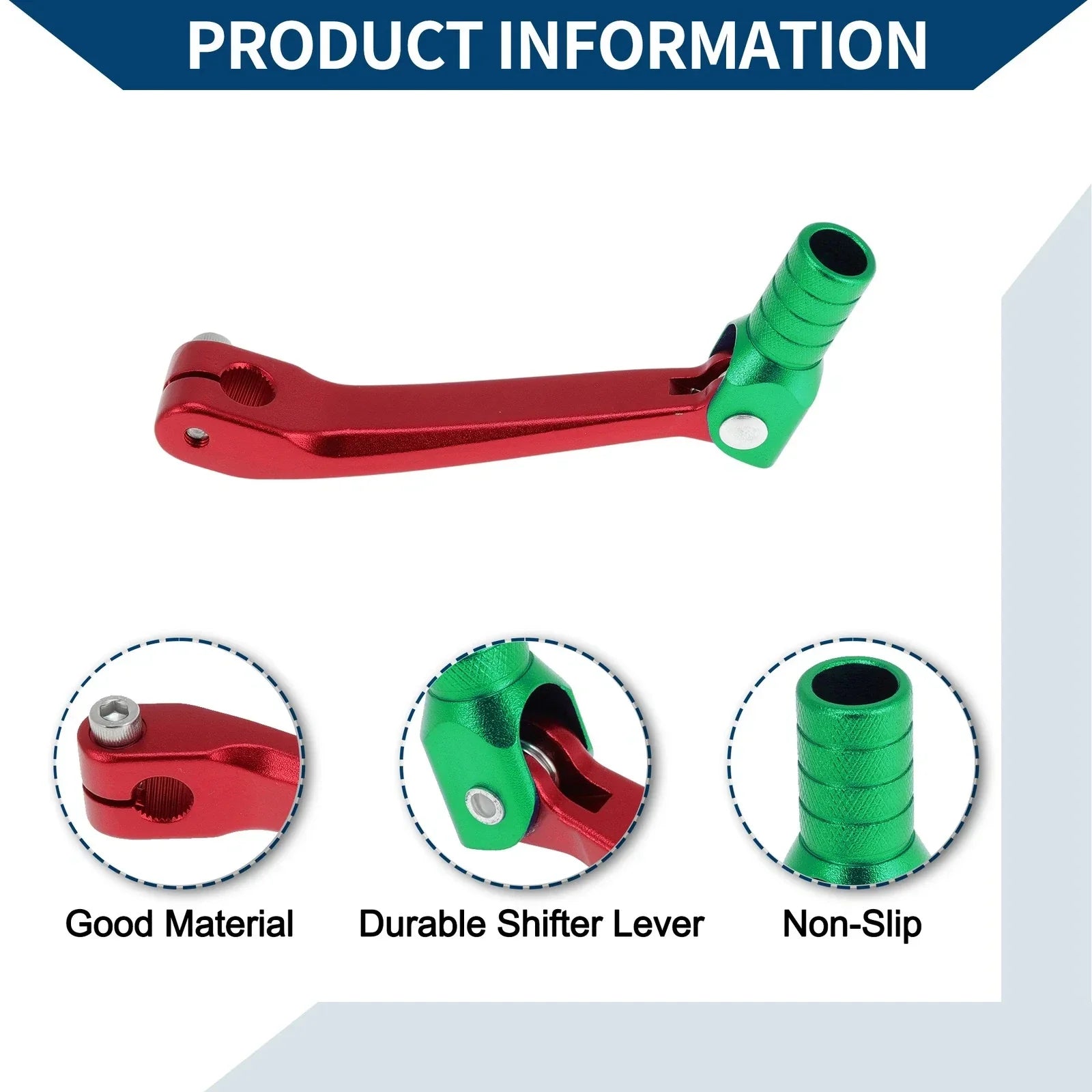 Folding Motorcycle Gear Shifter Lever for Honda CRF150F (2003-2017) Red/Green