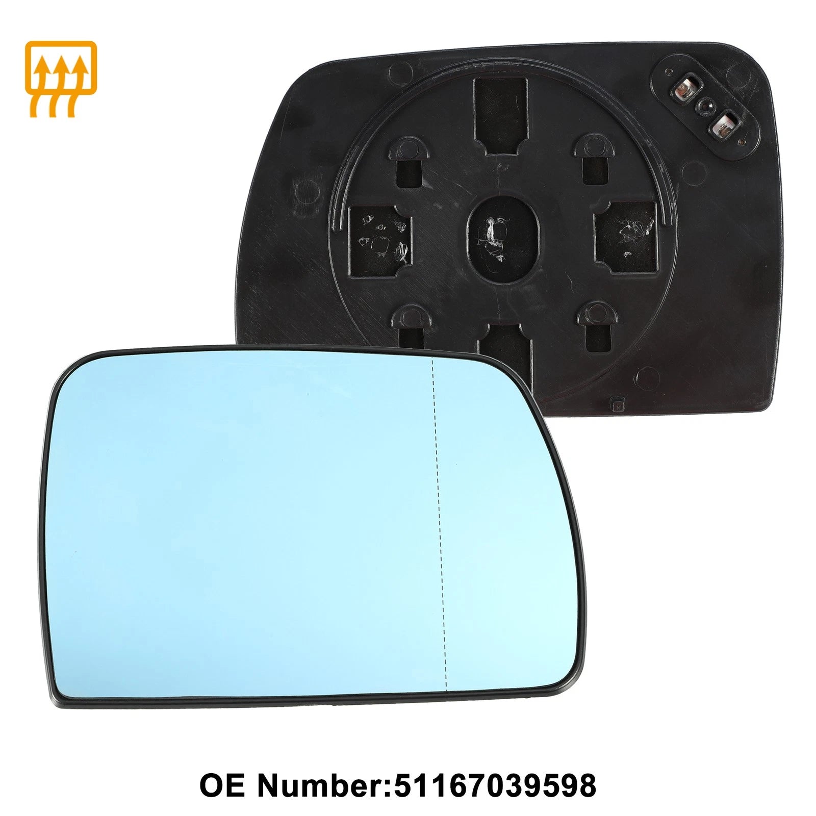 Right Side Mirror Glass for BMW X5 (No. 51167039598)