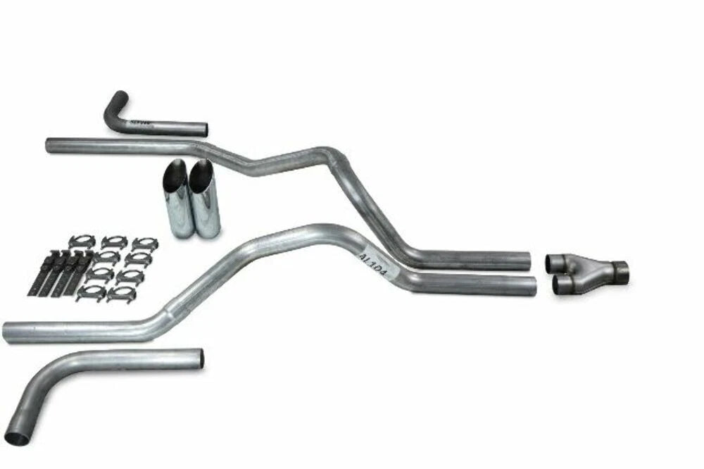 2.5" Dual Exhaust Kit Y Pipe for Dodge Ram 1500 (2019–2025) Slash Tips Side Exit