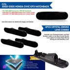 Set of 4 Smoke Front and Rear Bumper Side Marker Lights for Honda Civic Si (2002–2005)