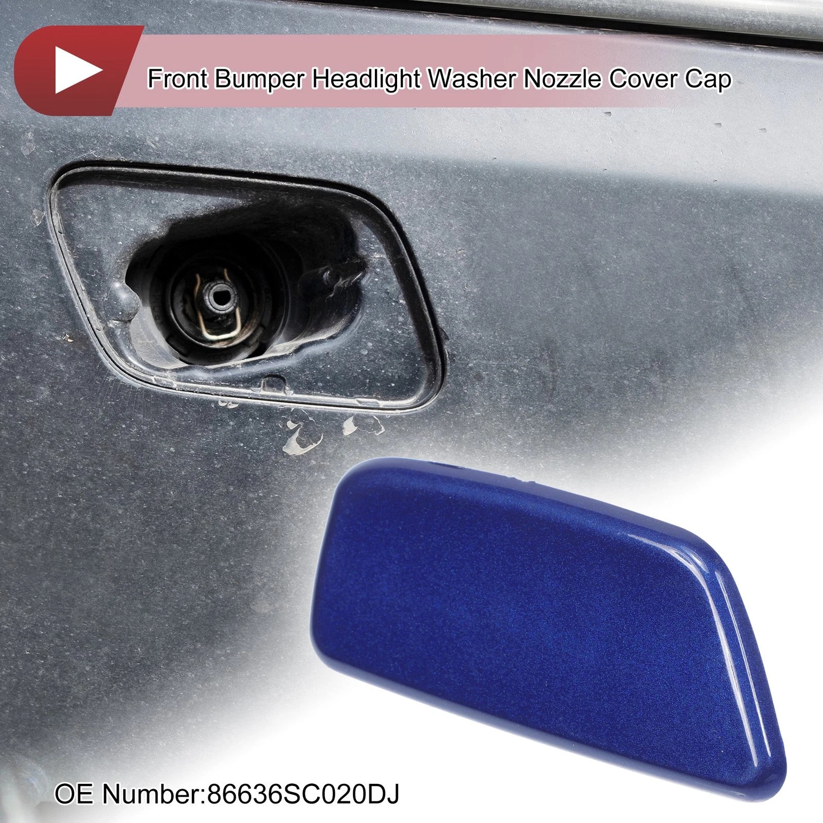 Front Right Washer Nozzle Cover Cap for Subaru Forester (2009–2012) Blue