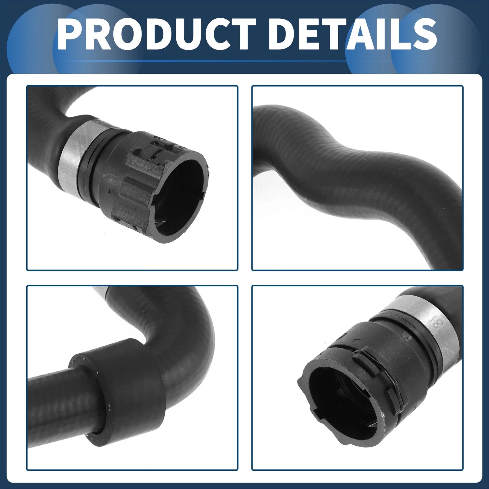 HVAC Heater Hose for BMW X5 3.0i (2001–2006) No. 11537510120 Rubber Black