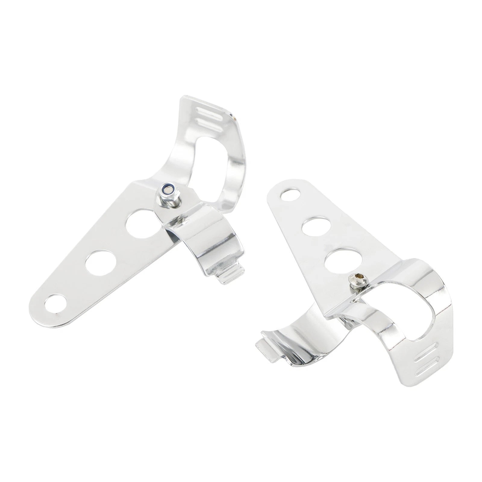 Fork Headlamp Holder Adapter for Motorcycle (34mm-42mm) Chrome
