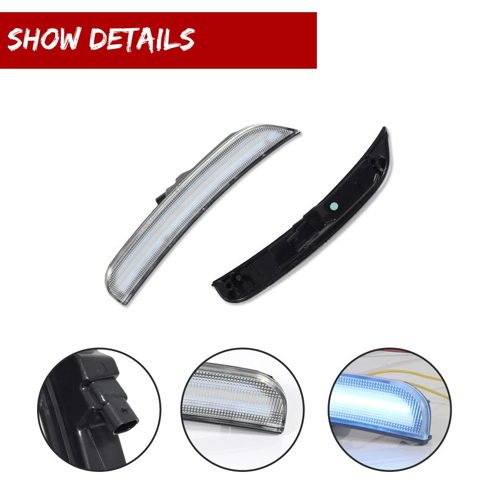 Ice Blue LED Rear Side Marker Lights for Chrysler 300 300C 300S