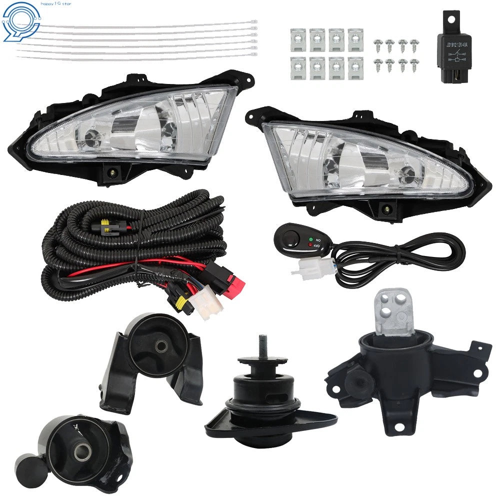 Set of 2 Fog Light Assemblies for Hyundai Elantra (2007–2010)
