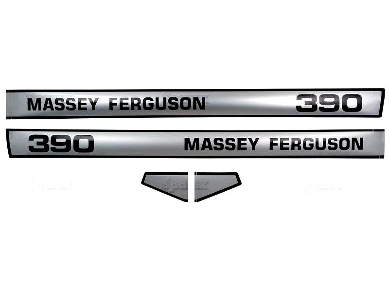 Bonnet Decal Set for Massey Ferguson 390 Tractors