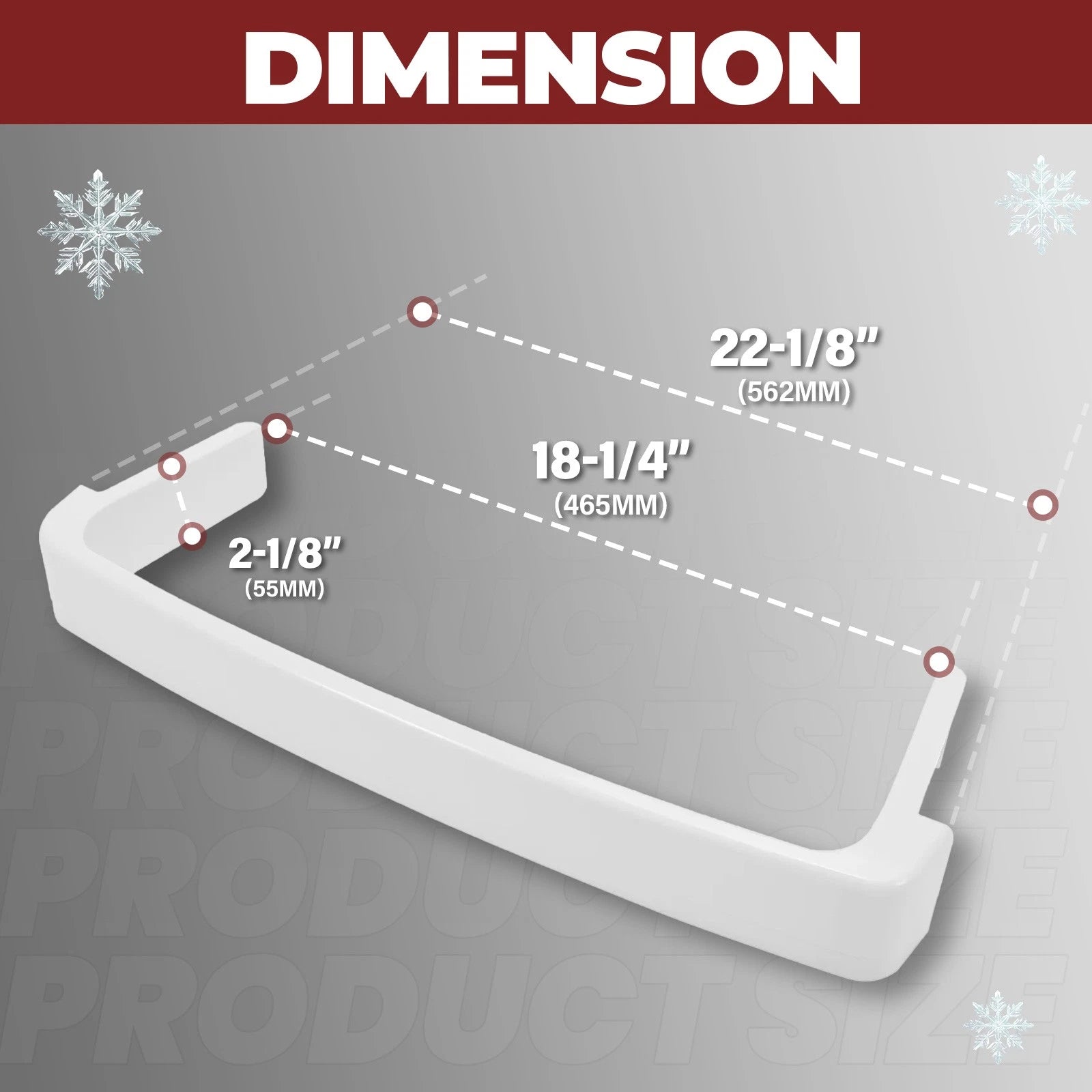 Fresh Food Door Retaining Bar Shelf for GE Refrigerator (Compatible)