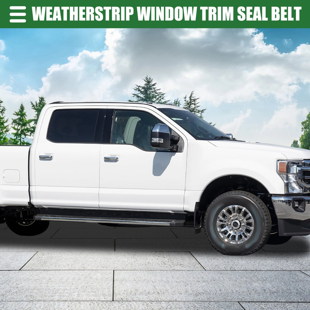 Front Right Window Belt Weatherstrip for Ford F-250 (1999–2016) Black