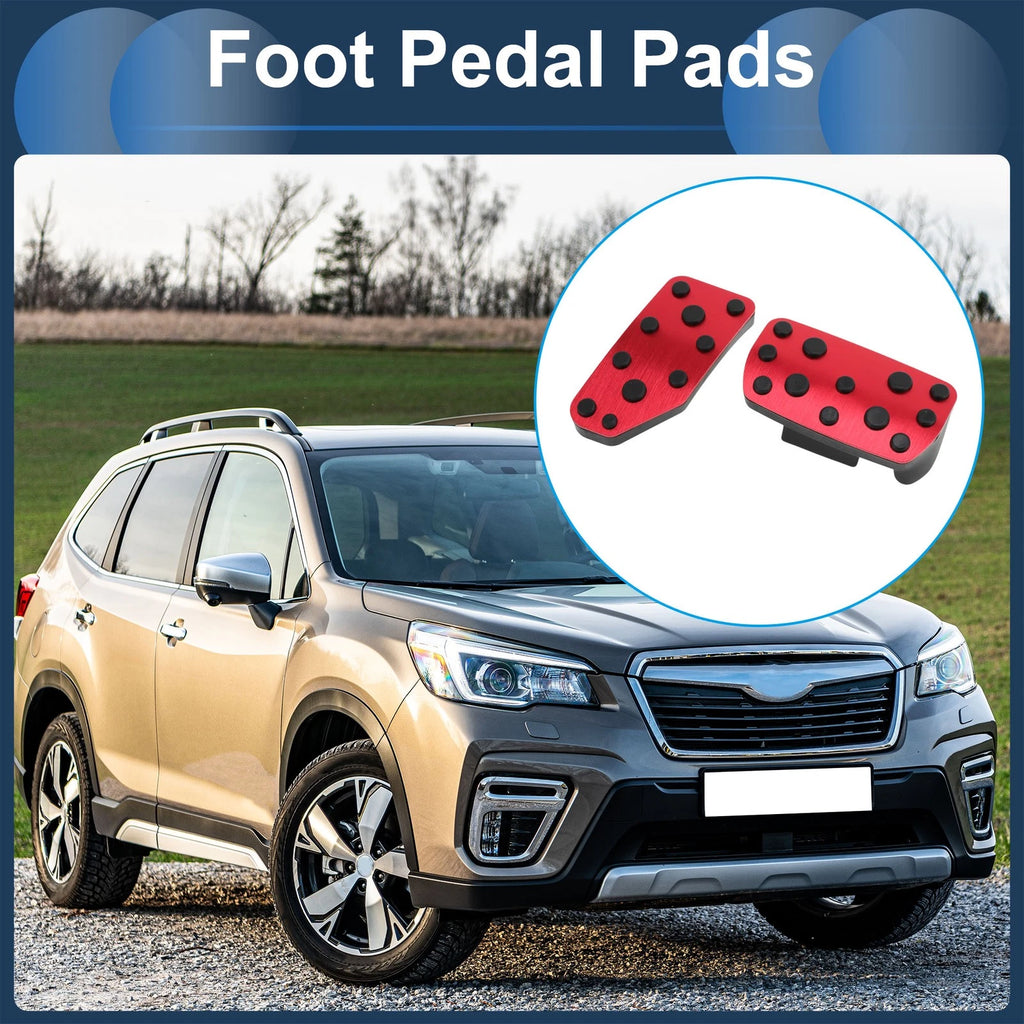 2X Automatic Foot Accelerator Pedal Covers for Subaru Forester (2019–2021) Red