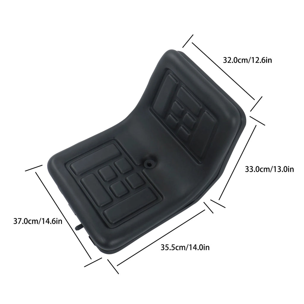 Universal Compact High Back Lawn Tractor Seat with Mounting Bolt Patterns