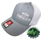 Richardson Flex Fit Trucker Hat for Ford Powerstroke (Gray Denim/White)