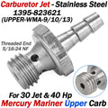 Carburetor Jet 1395-823621 Upper for Mercury Mariner 30 HP Outboard (1990–1999)