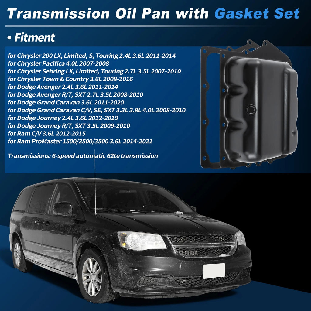 Transmission Oil Pan Gasket Set for Dodge Grand Caravan 3.6L (2011–2020)
