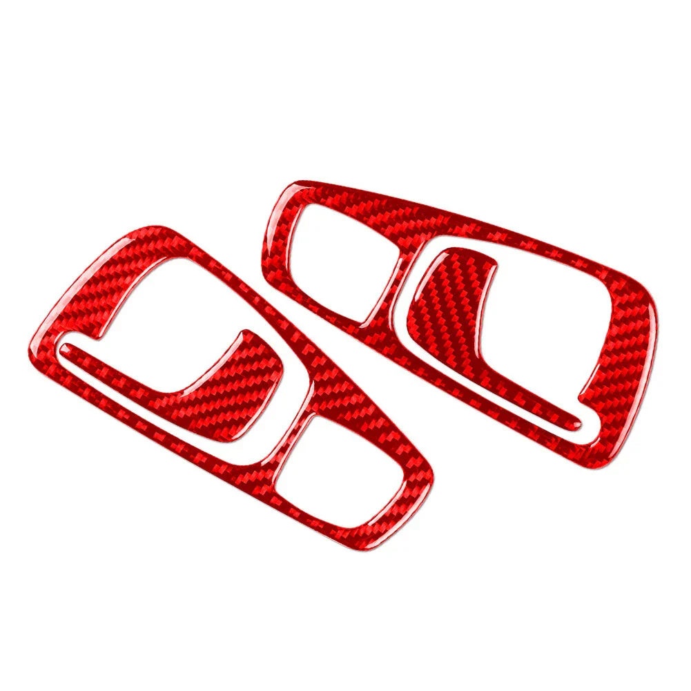 Carbon Fiber Red Interior Door Handle Cover Trim for Honda S2000 (2004-2009)