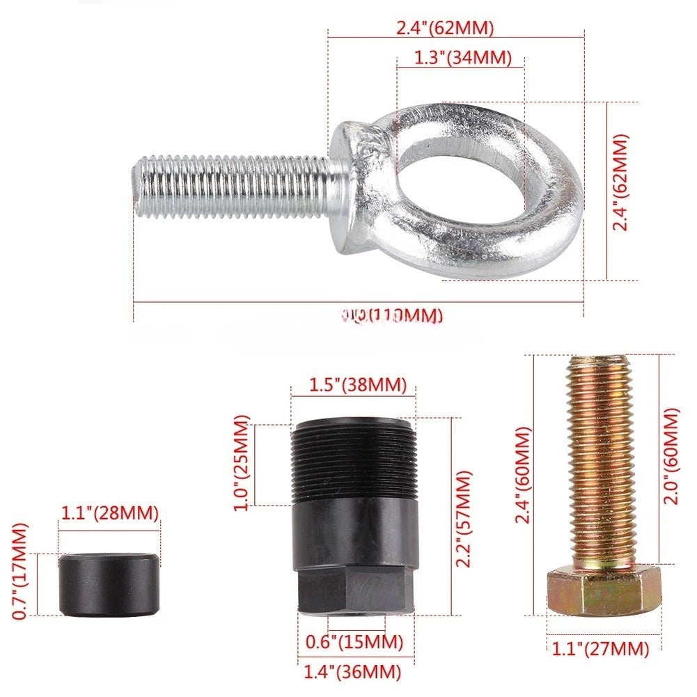 Steel Flywheel Puller Kit for 50HP Outboard Motors (1 1/2-16)